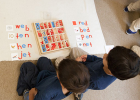 kids learning their alphabet 